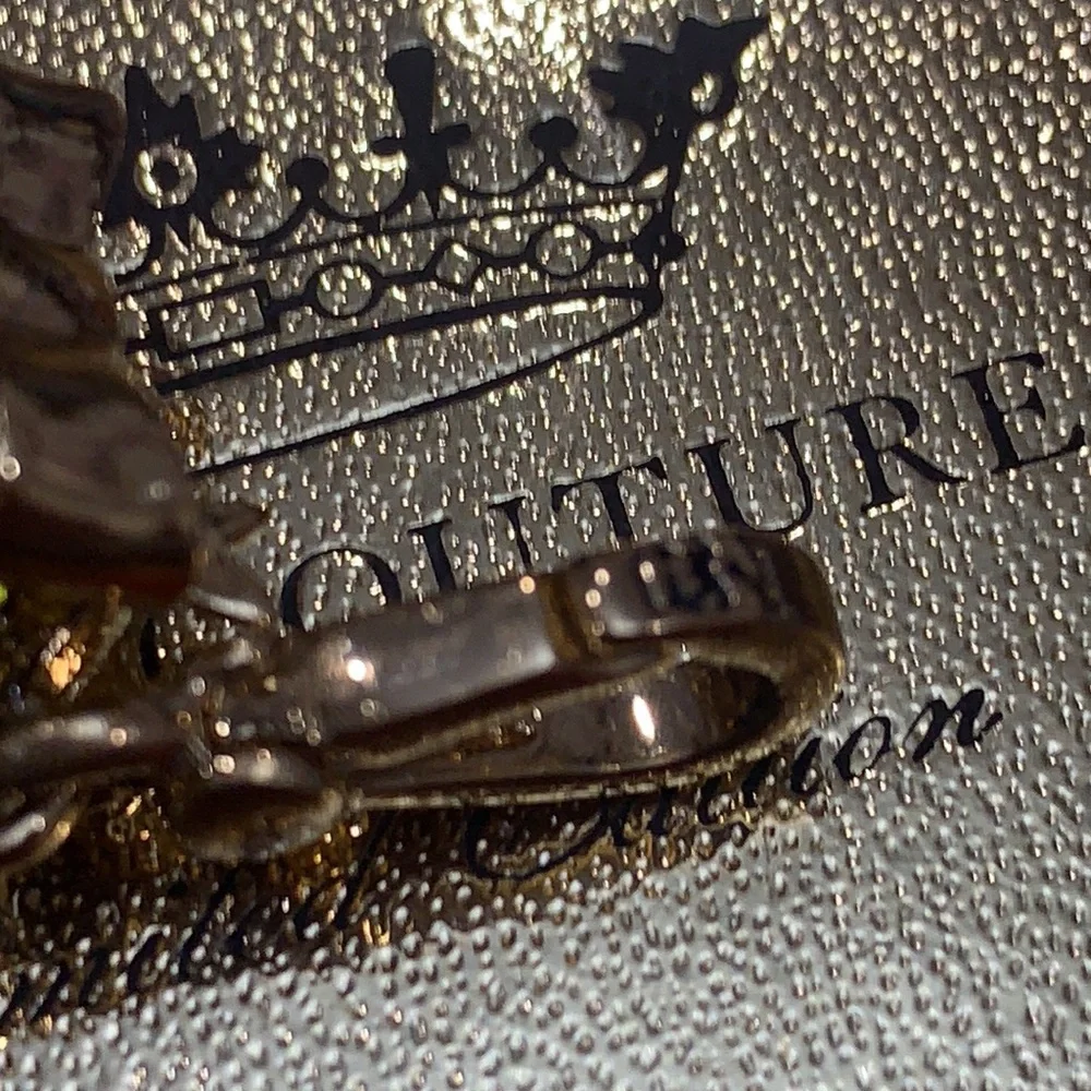 Juicy Couture YELLOW PAVE BANNER PUFF HEART CHARM SWAROVSKI CRYSTALS - Picture 11 of 16